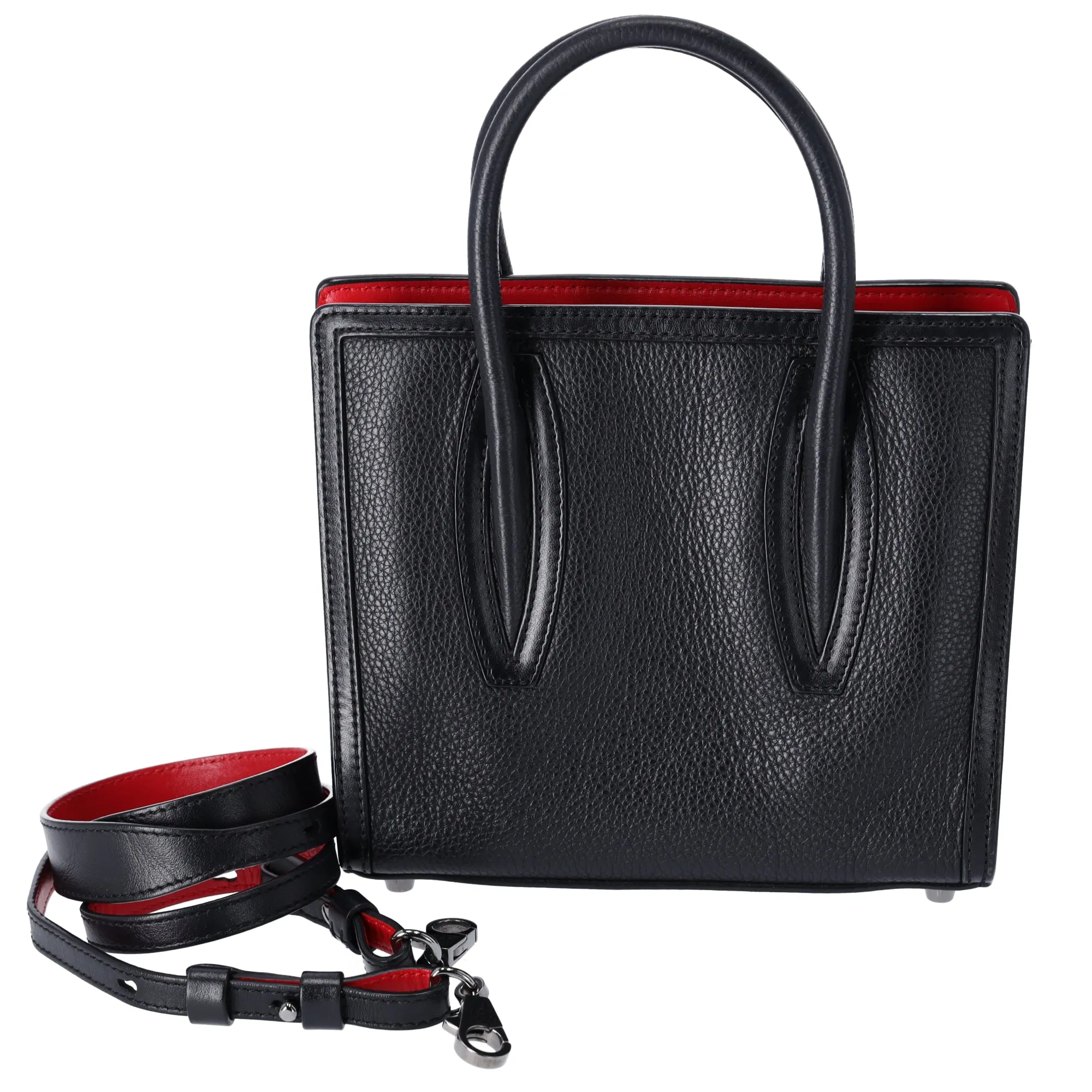 Christian Louboutin Paloma S Mini Handbag Black Red Leather
