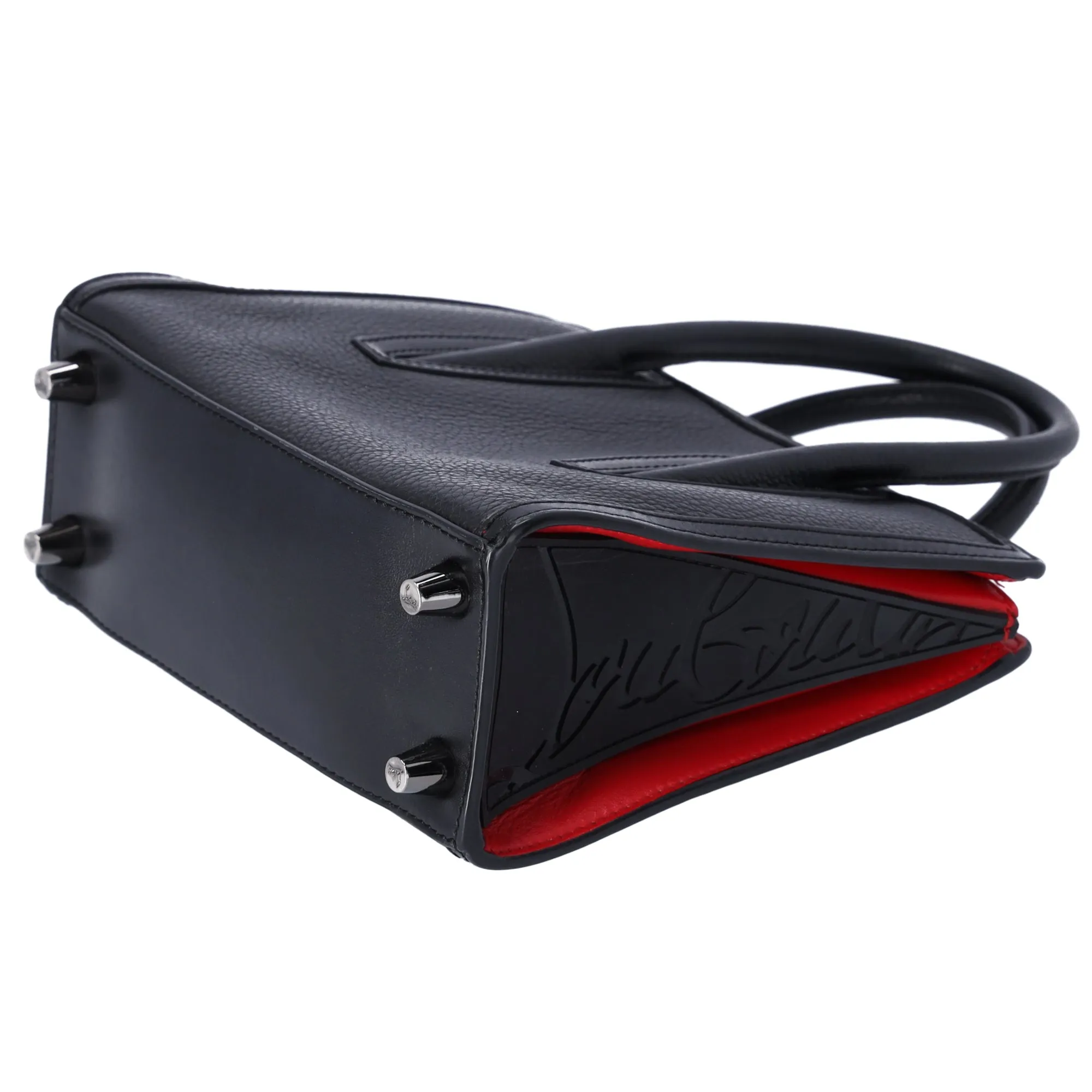 Christian Louboutin Paloma S Mini Handbag Black Red Leather