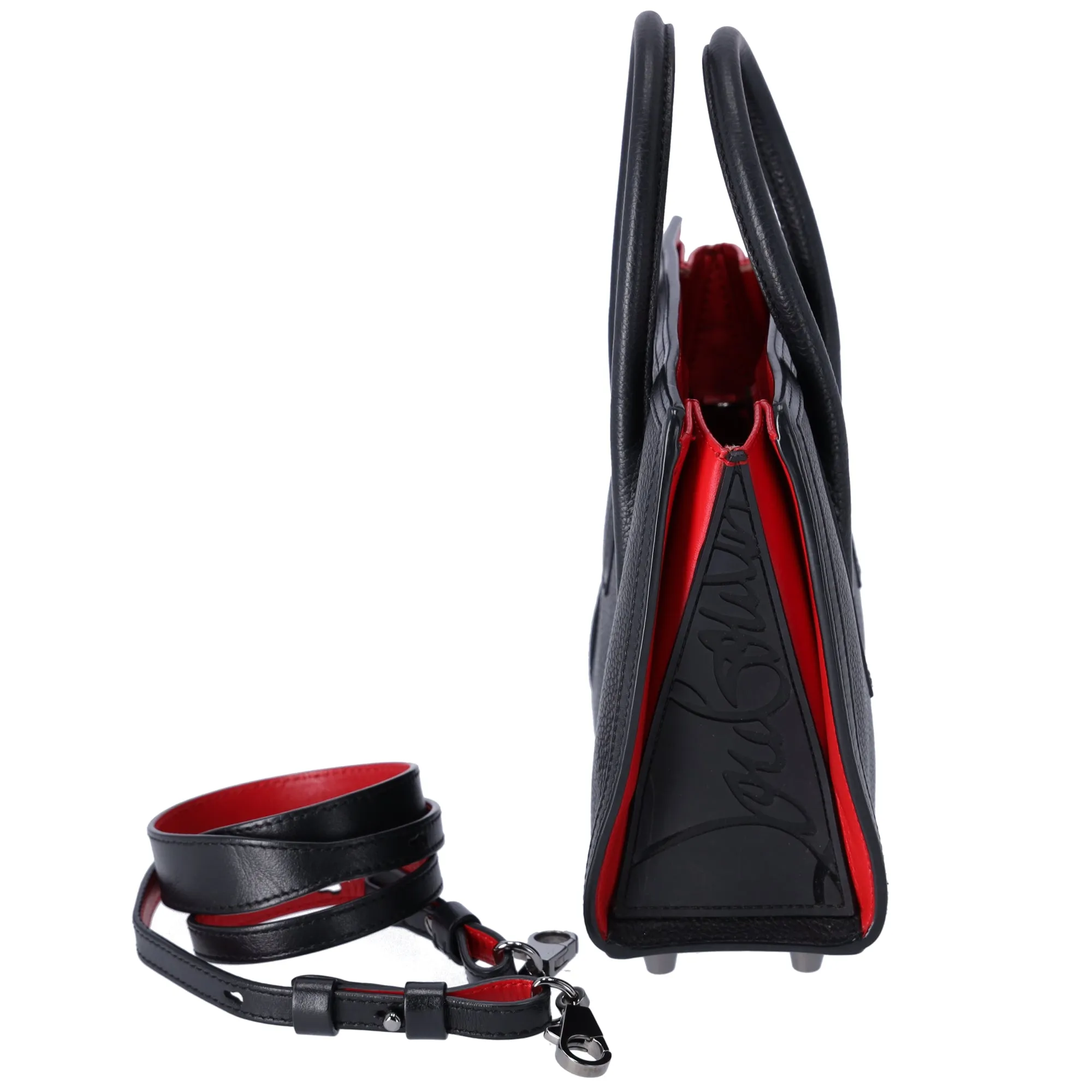 Christian Louboutin Paloma S Mini Handbag Black Red Leather