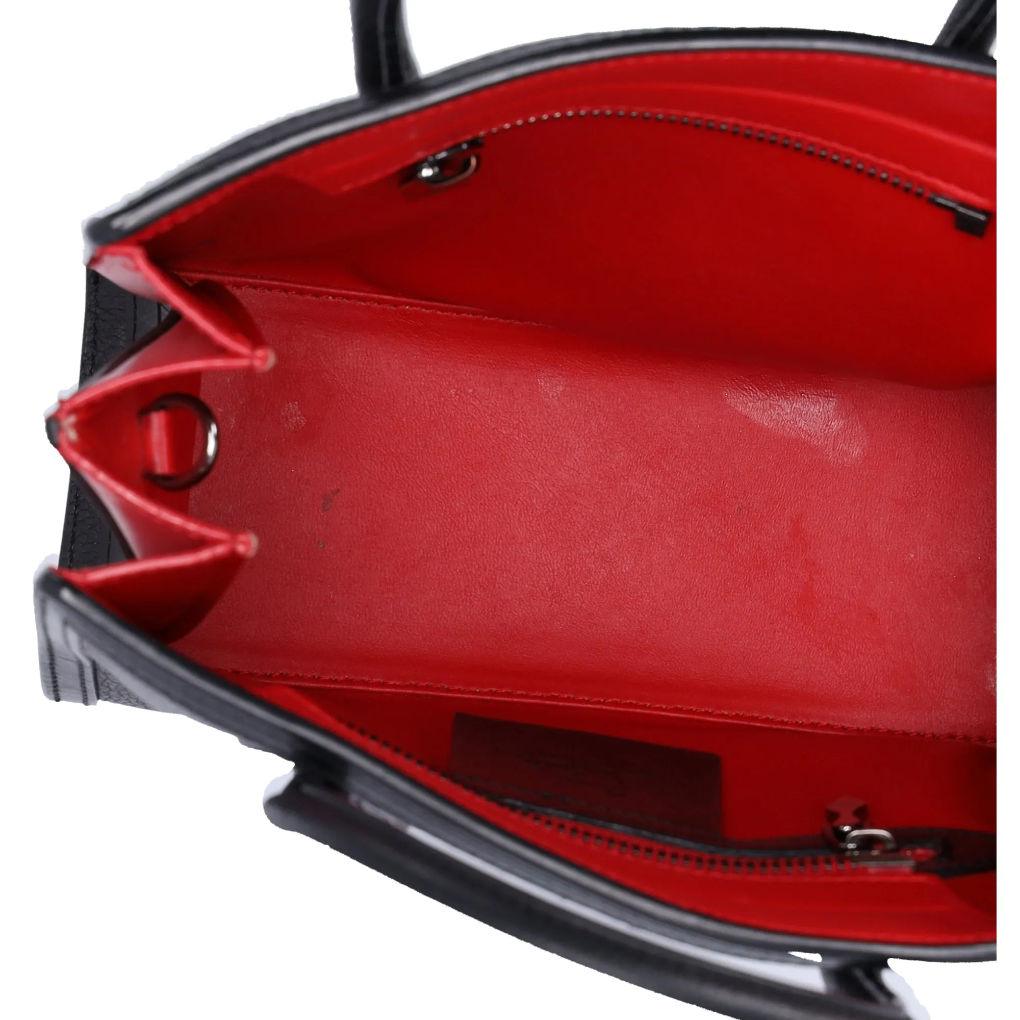 Christian Louboutin Paloma S Mini Handbag Black Red Leather