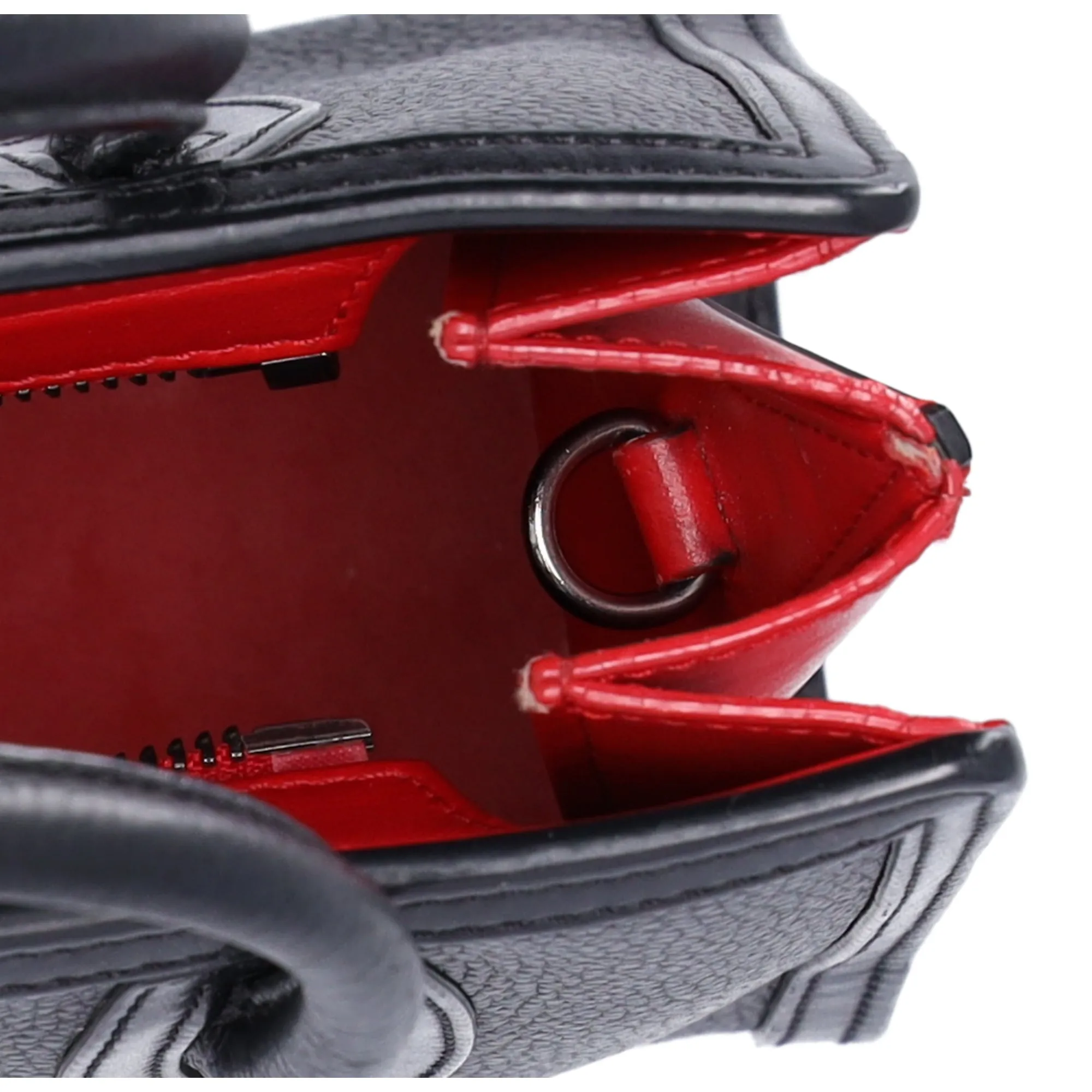 Christian Louboutin Paloma S Mini Handbag Black Red Leather