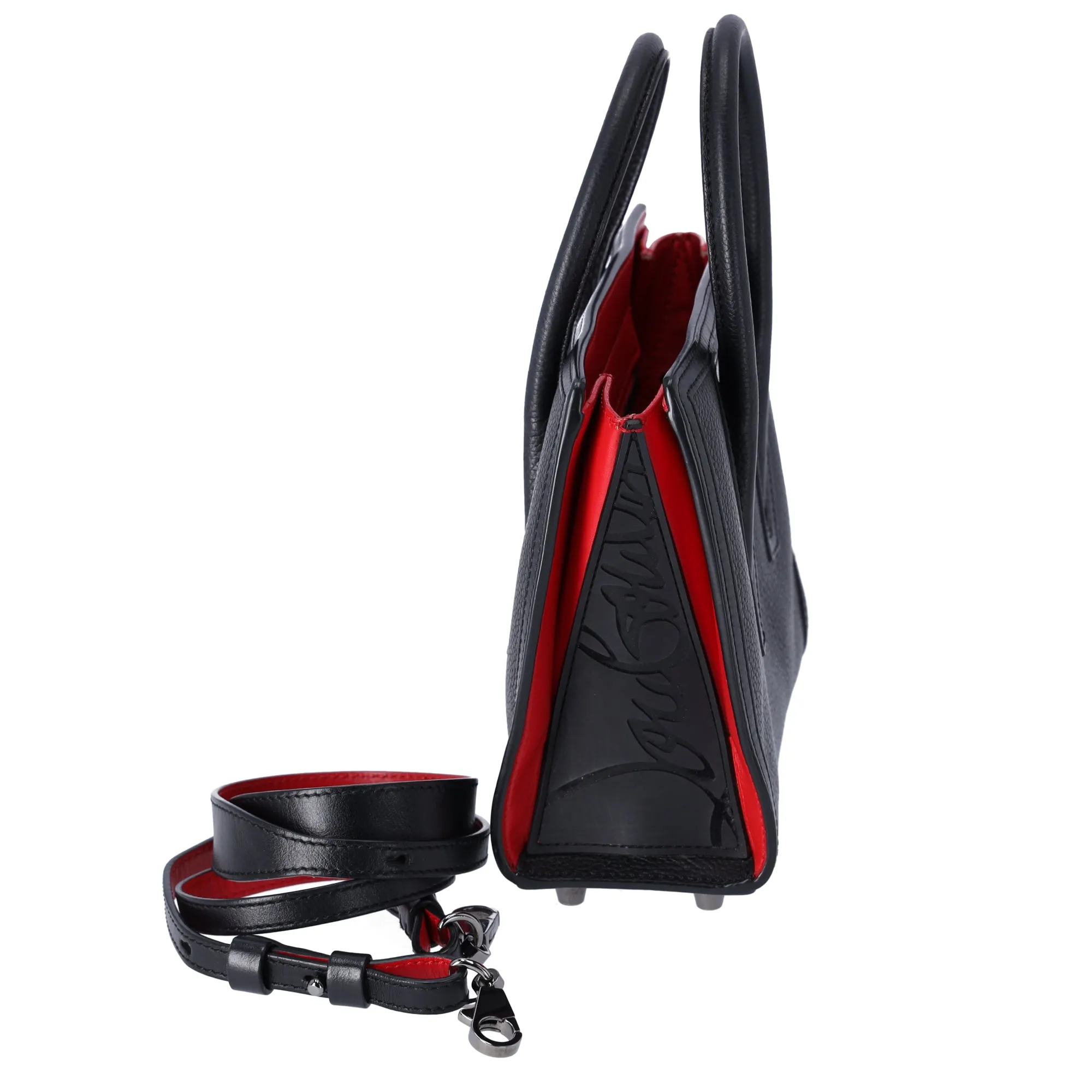 Christian Louboutin Paloma S Mini Handbag Black Red Leather