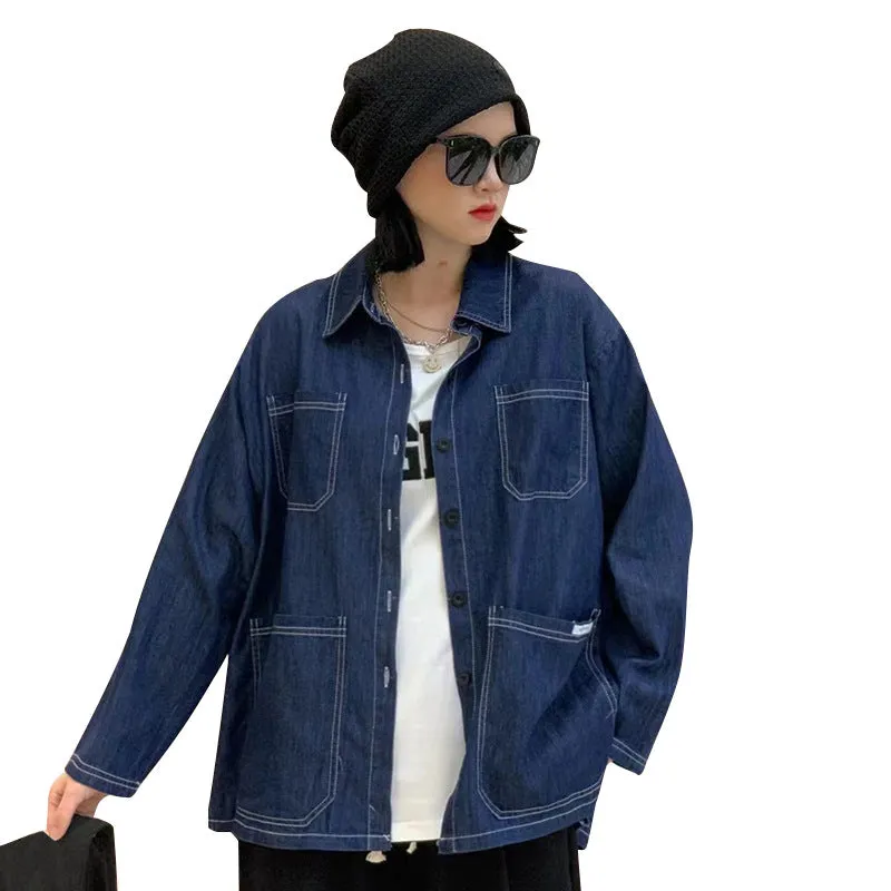 Classic Pure Multiple Pockets Denim Jacket