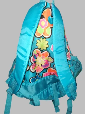 Colorful Teal Drawstring Beach Bag Backpack