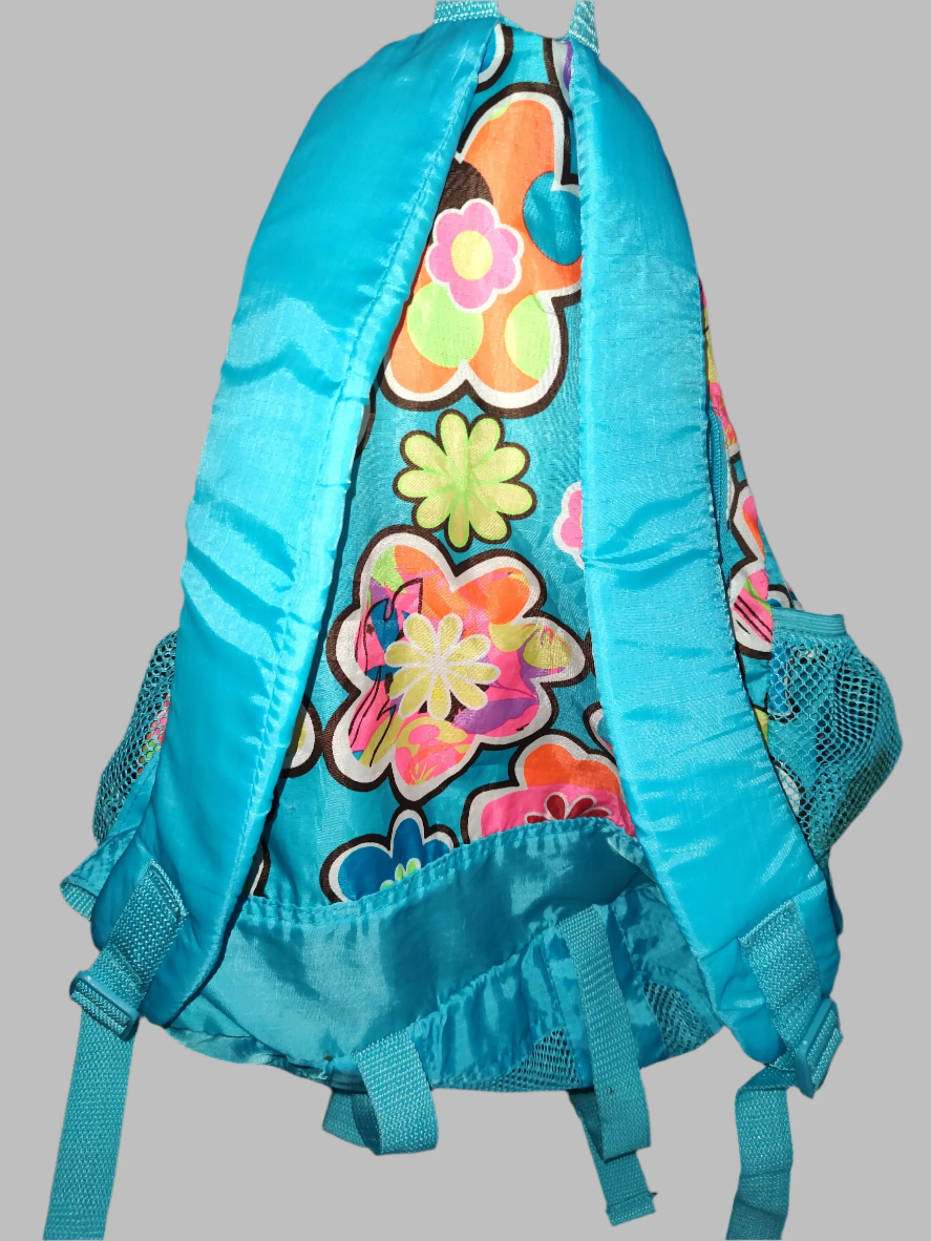 Colorful Teal Drawstring Beach Bag Backpack