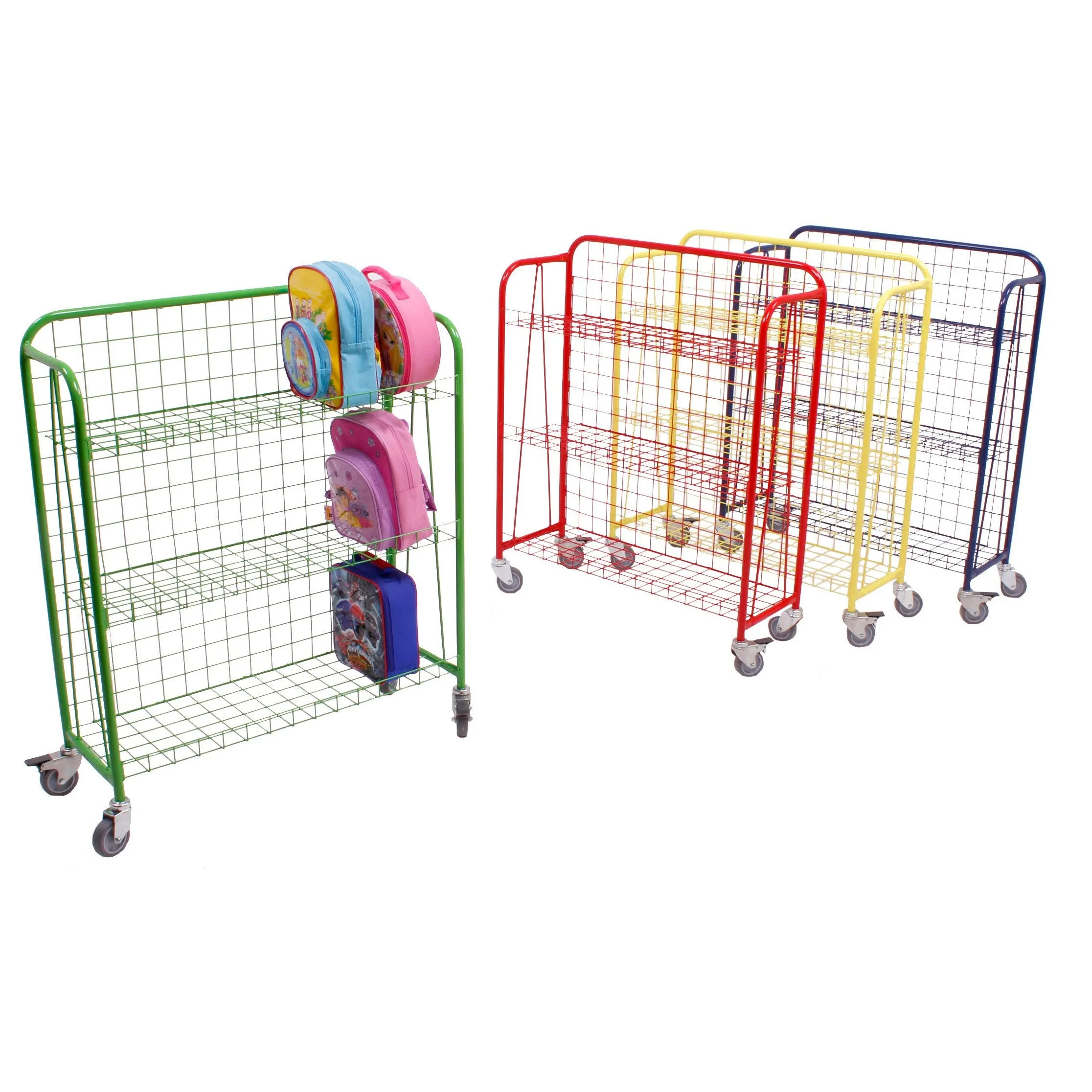 Coloured Lunch Box Trolley - Green