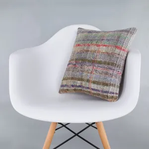 Contemporary Multiple Color Kilim Pillow Cover 16x16 7572