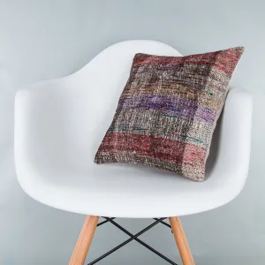 Contemporary Multiple Color Kilim Pillow Cover 16x16 7679