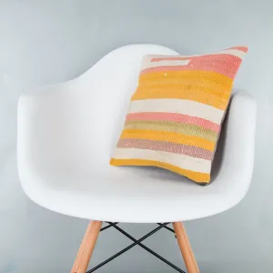 Contemporary Multiple Color Kilim Pillow Cover 16x16 8116