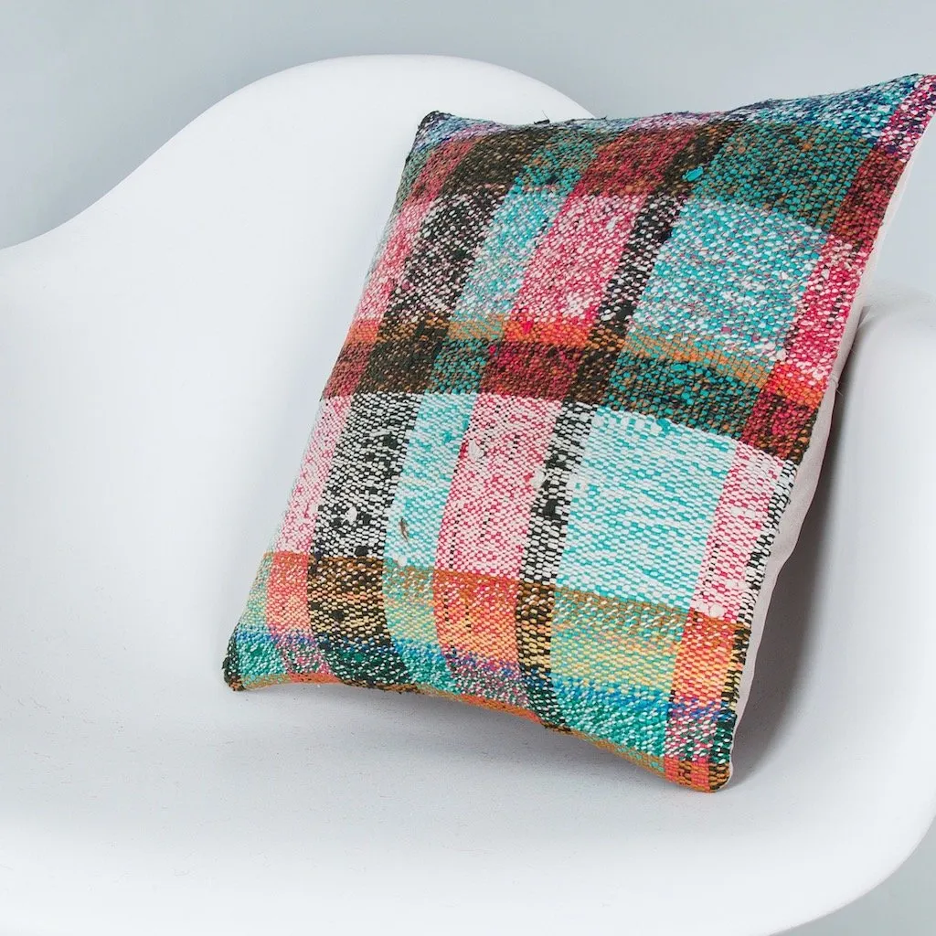 Contemporary Multiple Color Kilim Pillow Cover 16x16 8335