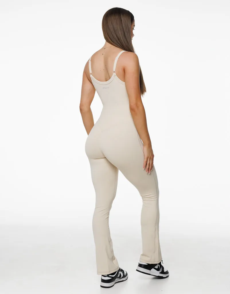Core Unitard Flare - Oatmeal