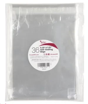 Cousin DIY 5.25"X7.25" Self-Sealing Bags 36/Pkg