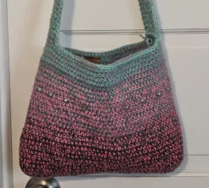 Crochet Hippie Shoulder Bag with Beads