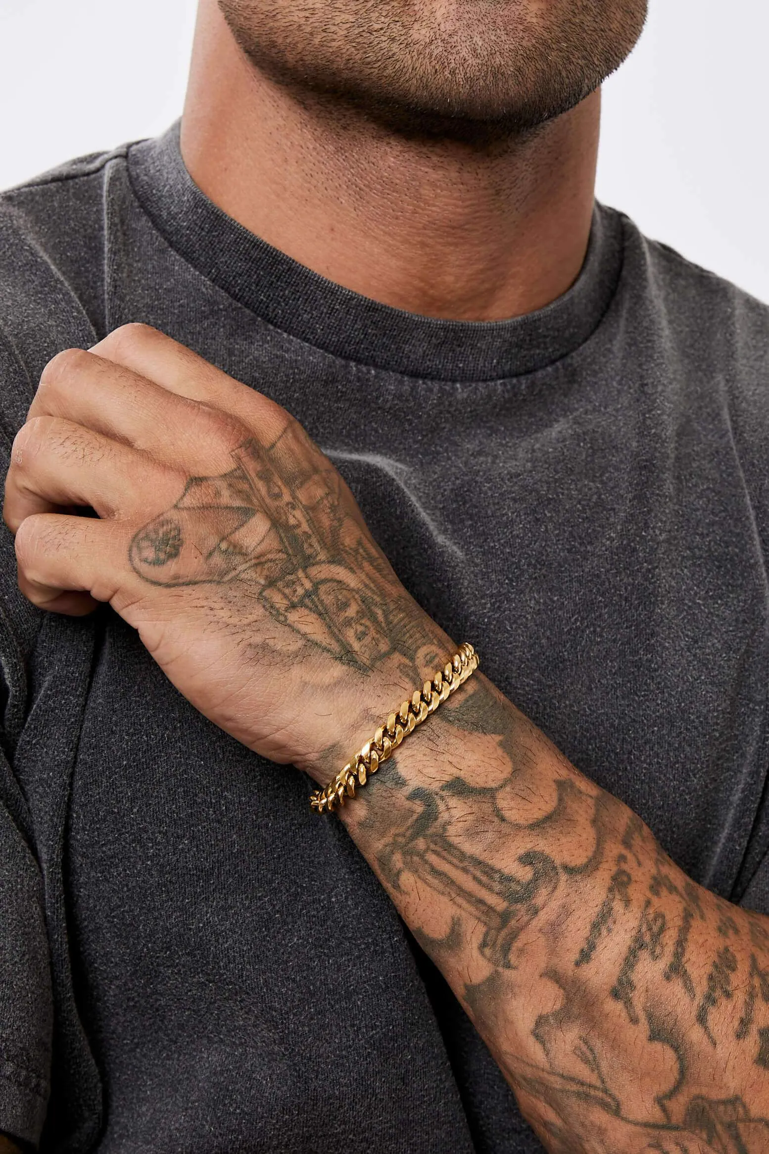 CUBAN CHAIN BRACELET 8MM - GOLD