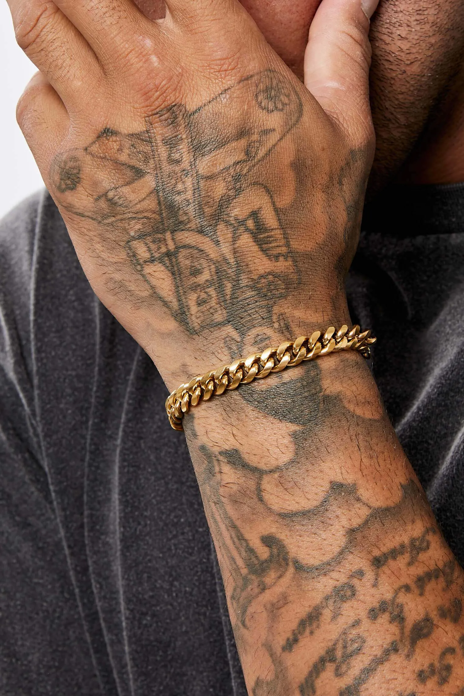 CUBAN CHAIN BRACELET 8MM - GOLD
