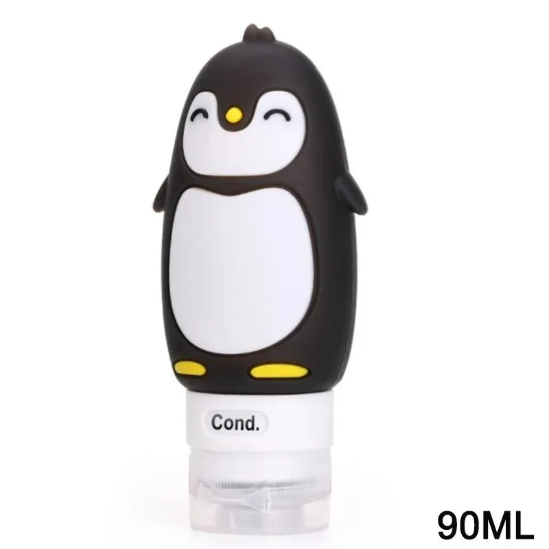 Cute Bear and Penguin Travel Bottles