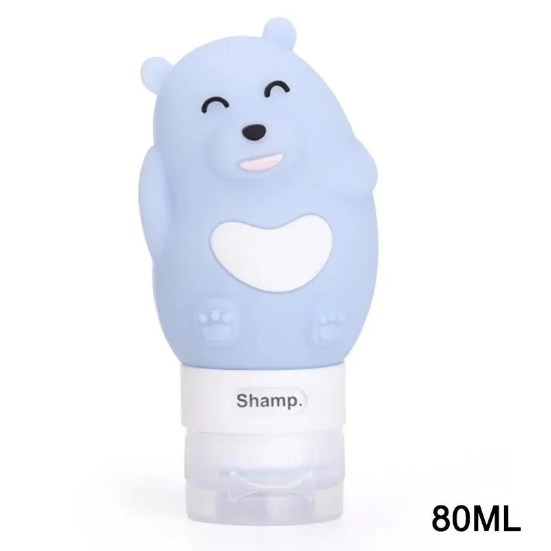 Cute Bear and Penguin Travel Bottles