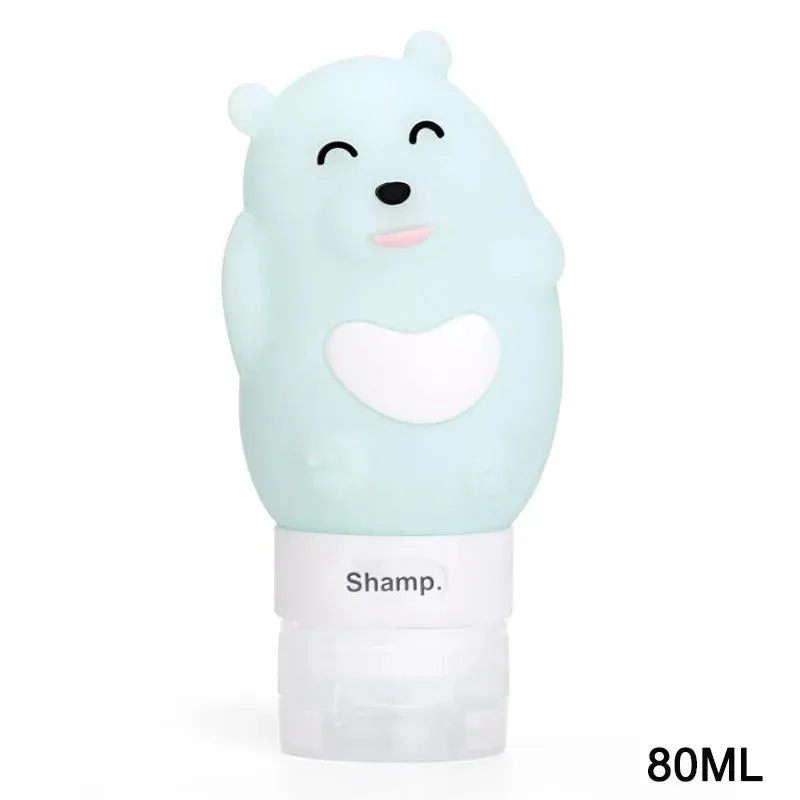Cute Bear and Penguin Travel Bottles
