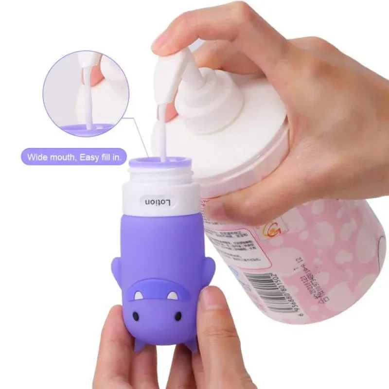 Cute Bear and Penguin Travel Bottles