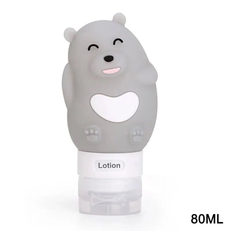 Cute Bear and Penguin Travel Bottles