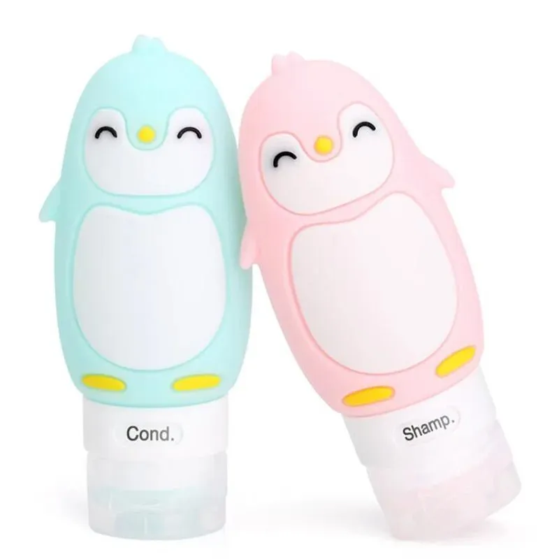 Cute Bear and Penguin Travel Bottles