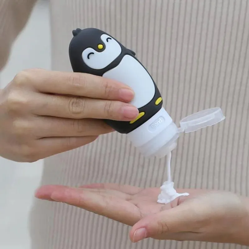 Cute Bear and Penguin Travel Bottles