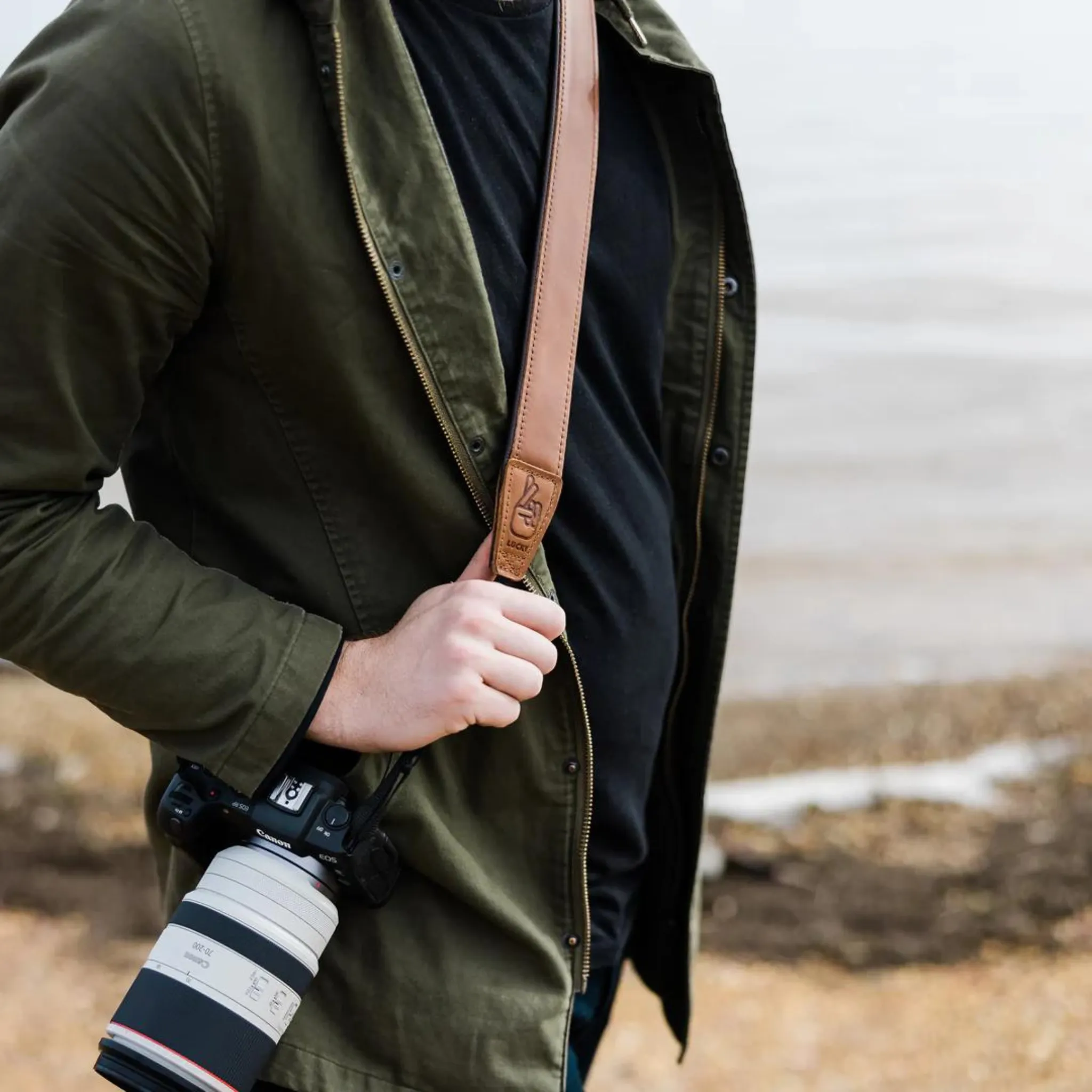 Deluxe 45 Padded Leather Camera Strap