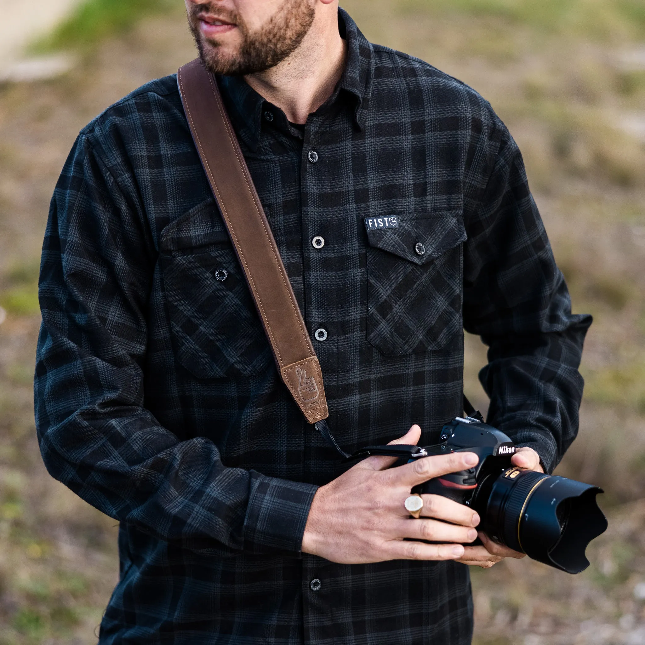 Deluxe 45 Padded Leather Camera Strap