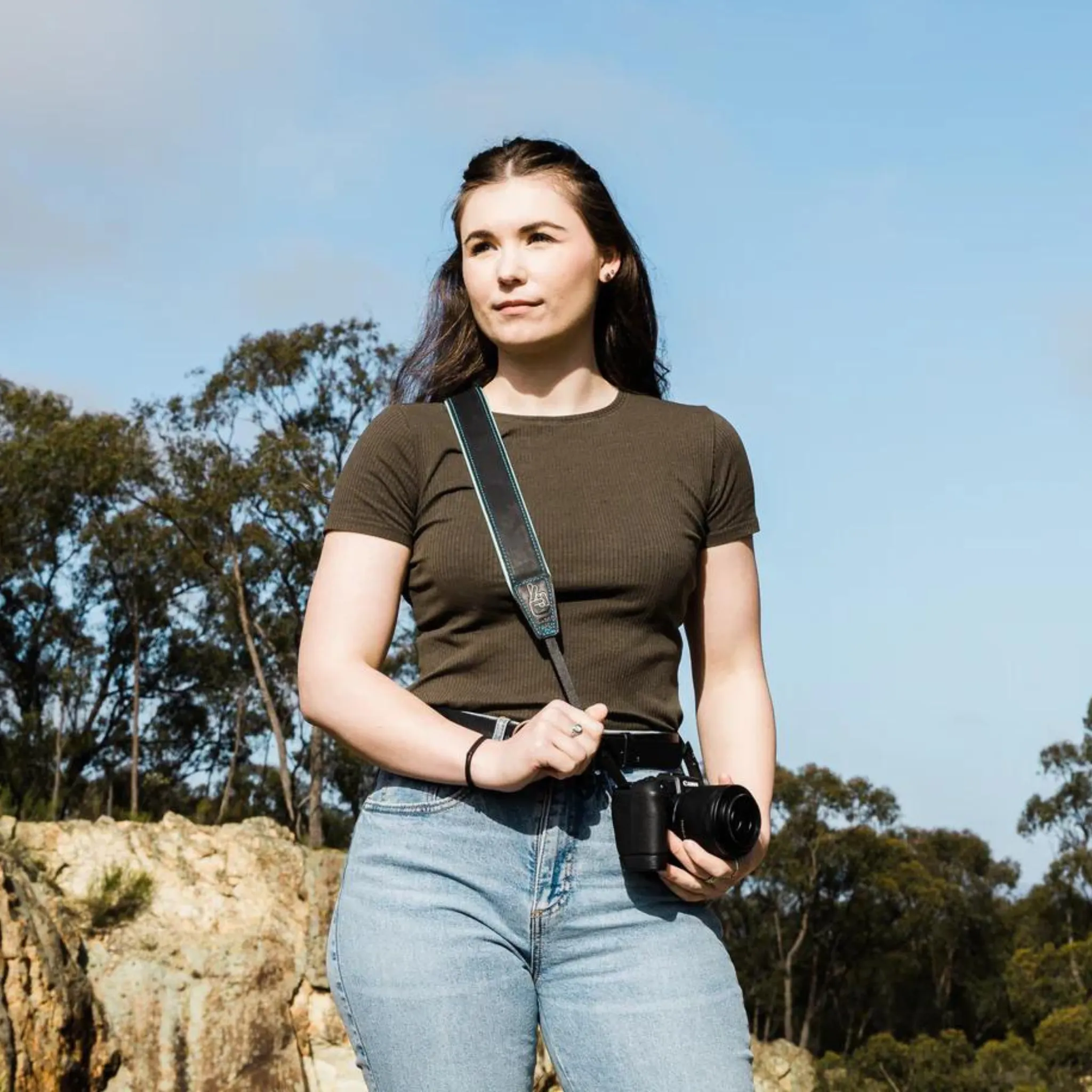 Deluxe 45 Padded Leather Camera Strap