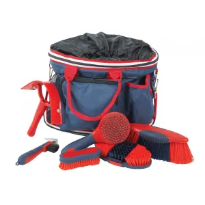 Deluxe Grooming Kit 6 piece - Navy/Red