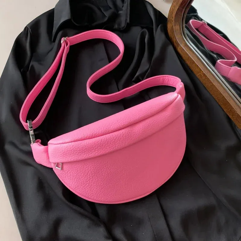Designer Woman Waist Bag Quality Soft Leather Fanny Pack Purse Fashion Brand Ladies Belt Bag Luxury Shoulder Crossbody Chest Bag