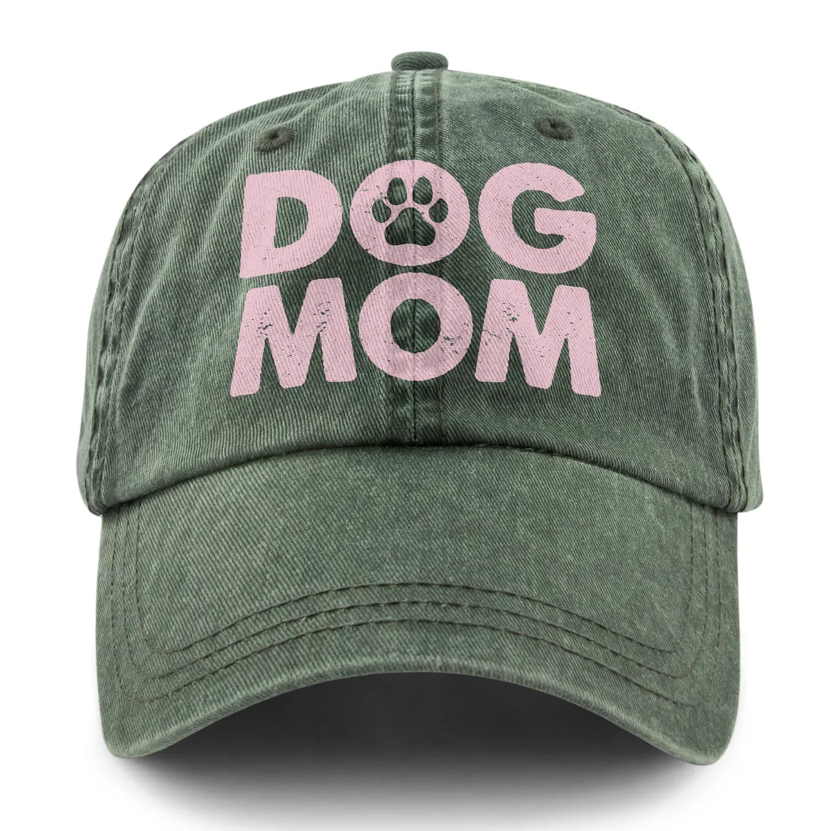 Dog Mom Printed Washed Dad Hat