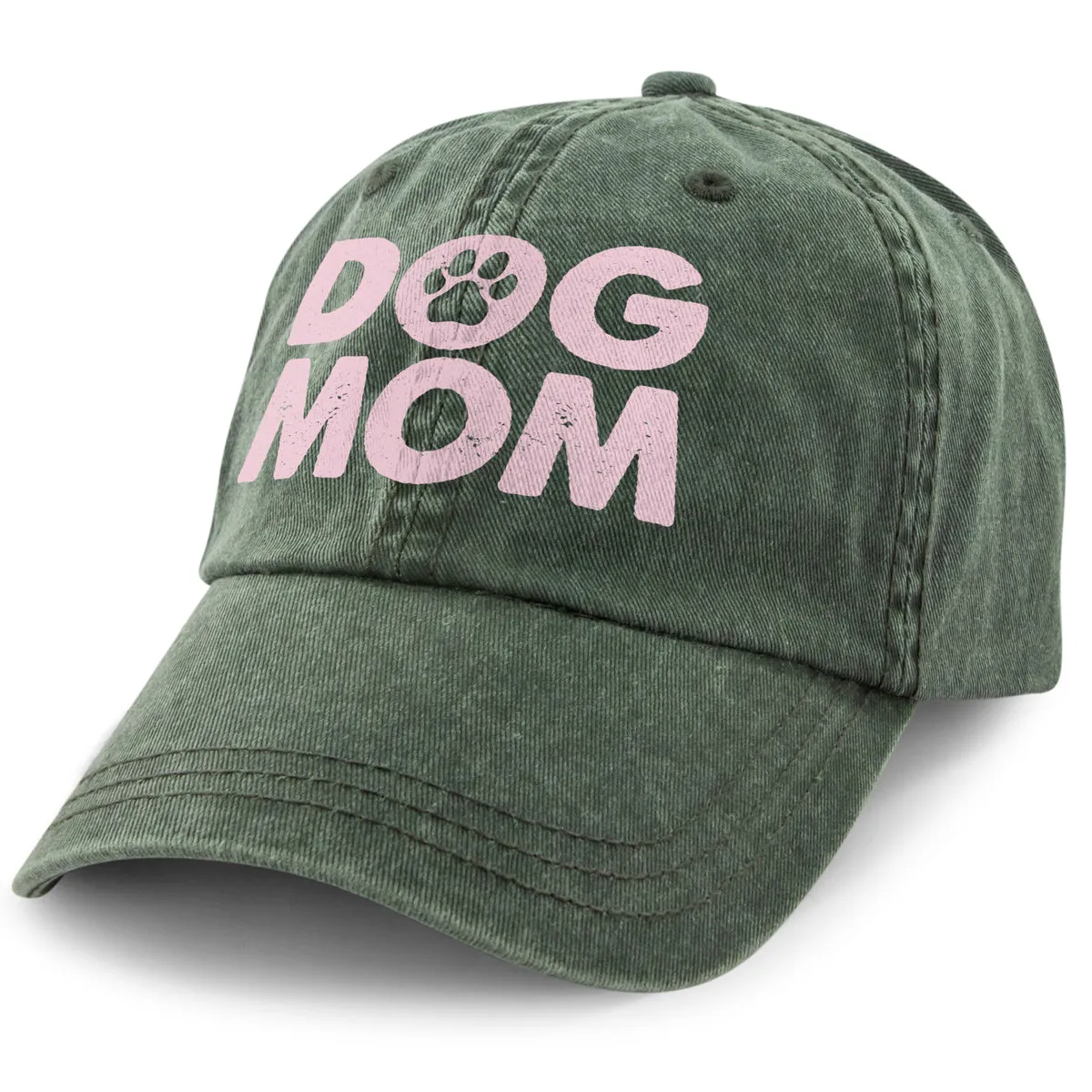 Dog Mom Printed Washed Dad Hat