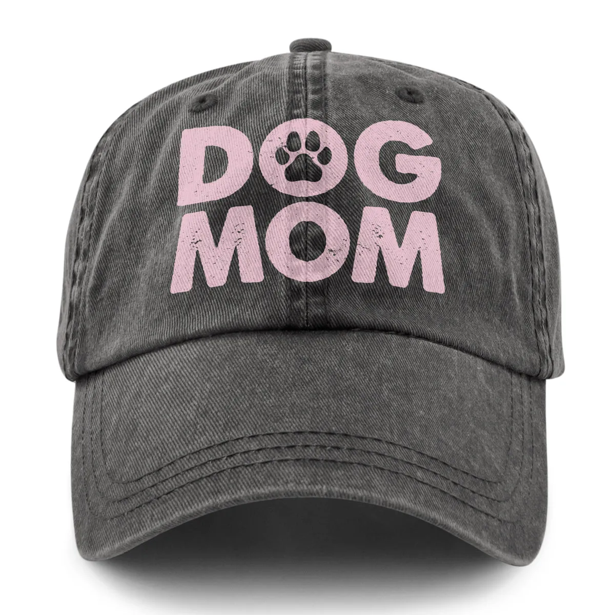 Dog Mom Printed Washed Dad Hat