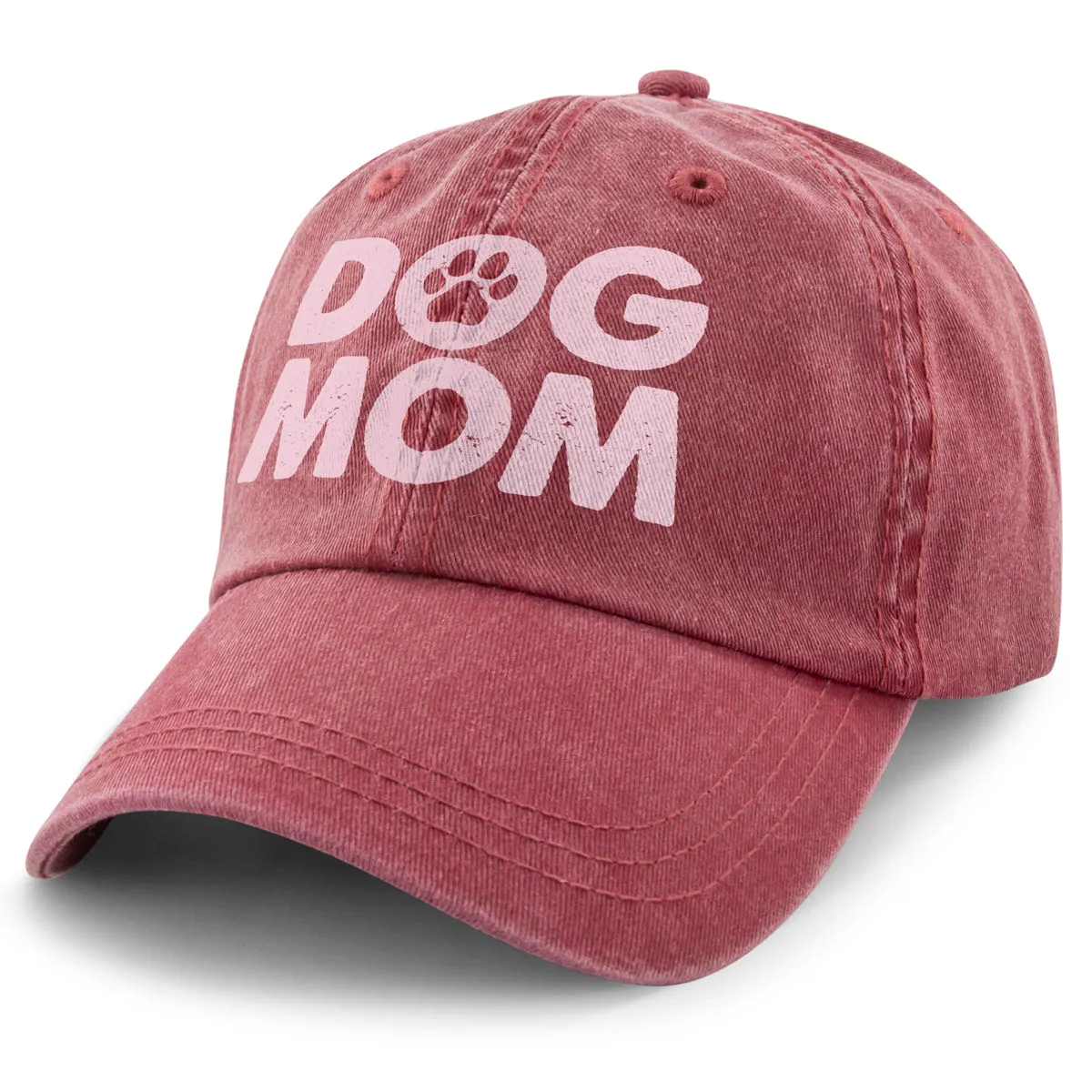 Dog Mom Printed Washed Dad Hat