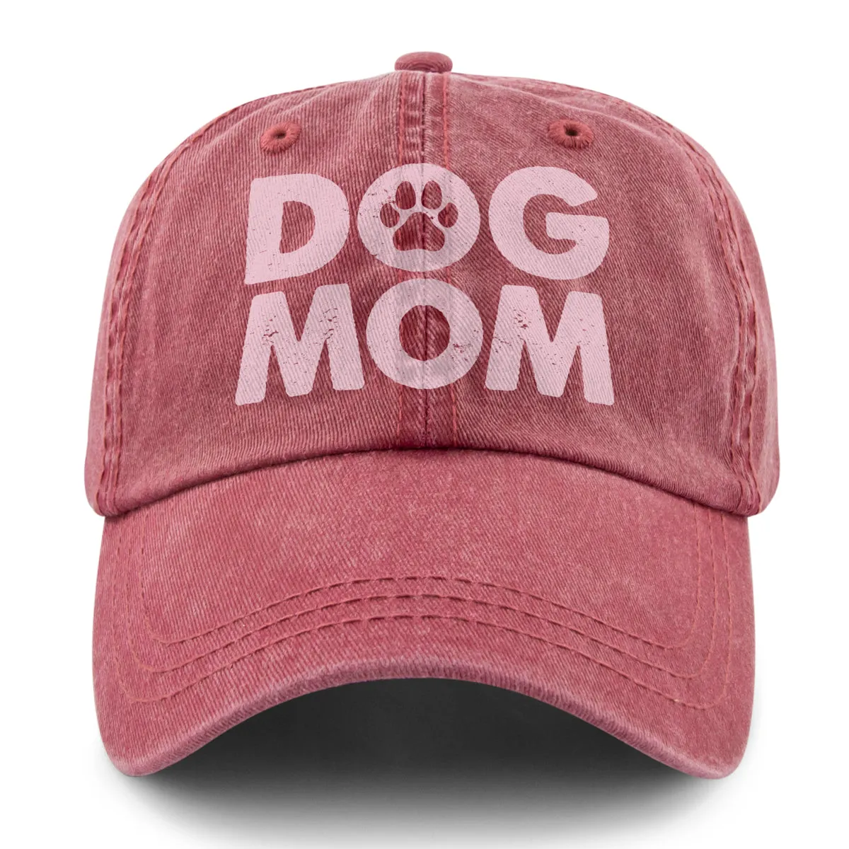 Dog Mom Printed Washed Dad Hat