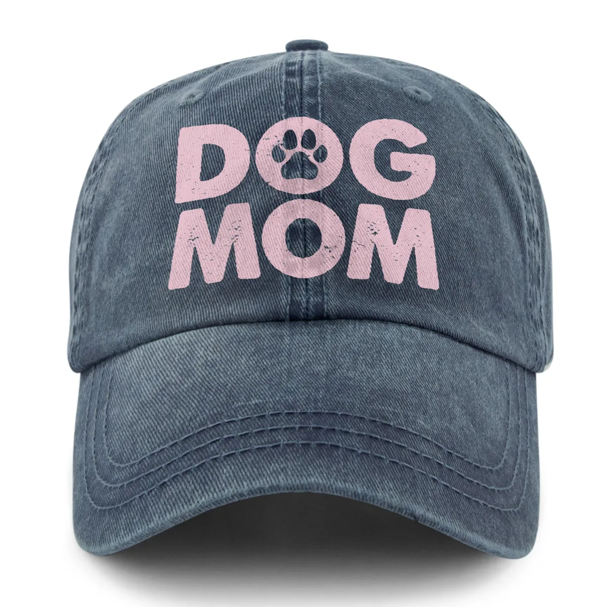 Dog Mom Printed Washed Dad Hat