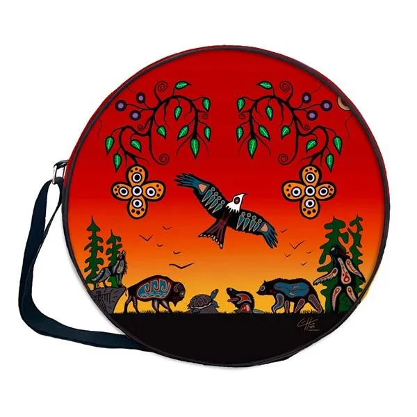 Drum Bag Seven Grandfather Teachings 17"