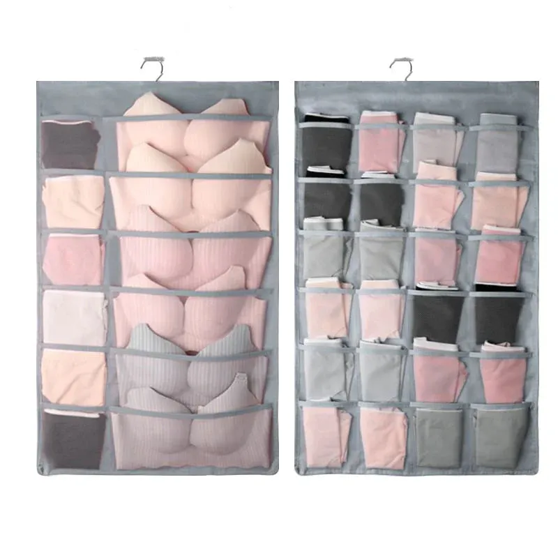 Dual Sided Wall Shelf Wardrobe Storage Bags
