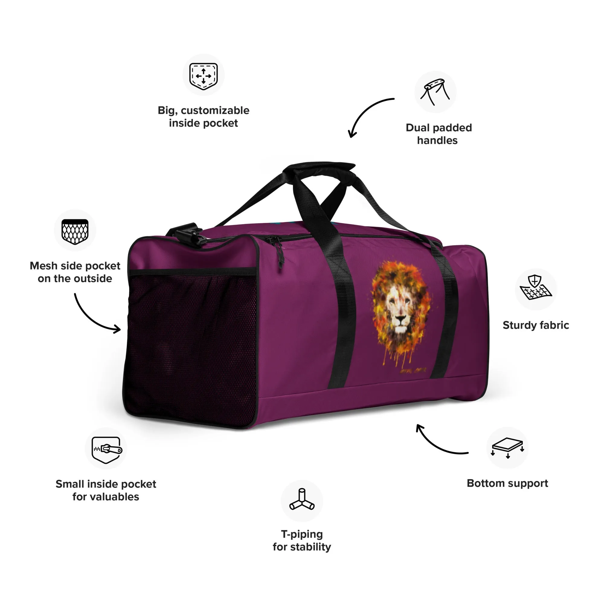 Eggplant Duffle Bag - OG Hippie Dude