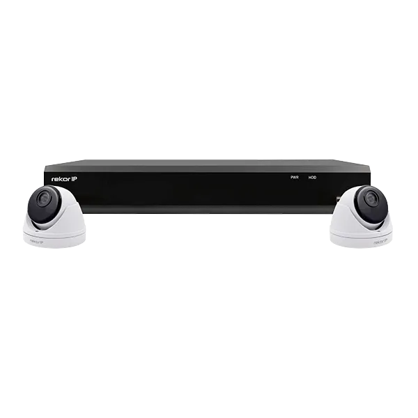 ESP REKIP4KD2W Rekor IP 4 Channel POE 2MP 2 White Dome Camera Kit (1TB)