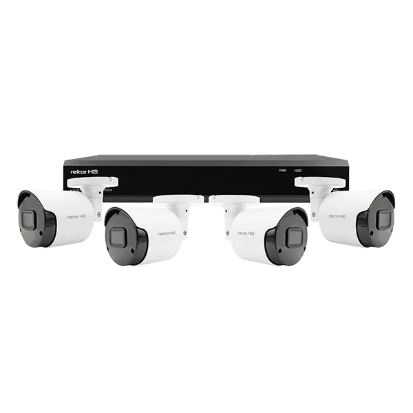 ESP RHD8KB4W Rekor HD 8 Channel HD 1TB 4x White Bullet Camera Kit