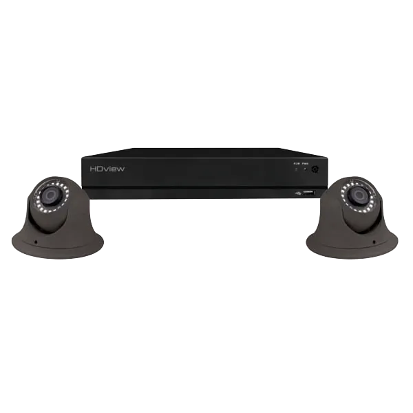 ESP SHDV4KD2G8TB HDview 4MP Super HD 4 Channel 8TB 2x Grey Dome Camera Kit
