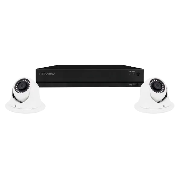 ESP SHDV4KD2W2TB HDview 4MP Super HD 4 Channel 2TB 2x White Dome Camera Kit