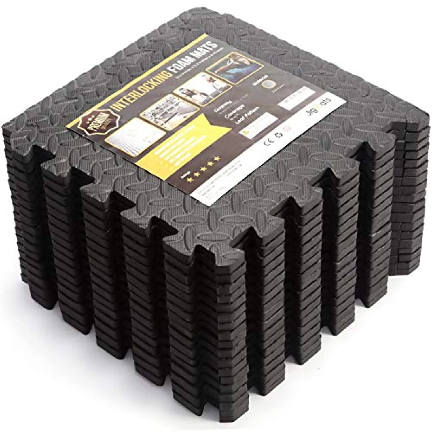EVA Foam Interlocking Tiles Small Protective Foam Floor Mats for Stationary Home Gym Equipment Soft Foam Puzzle Exercise Mat for Fitness Equipment Home Gym Flooring 6x3ft Each Foam Mat 12X12 inches