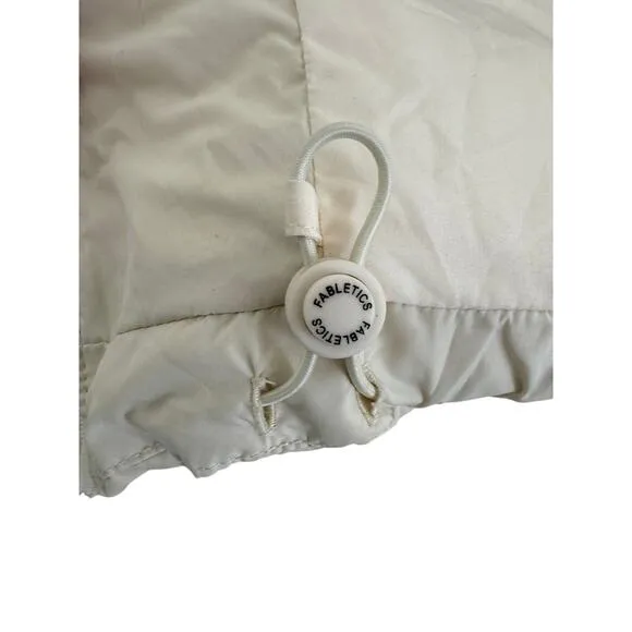 Fabletics Wander Cropped Puffer Jacket in Egret Size M