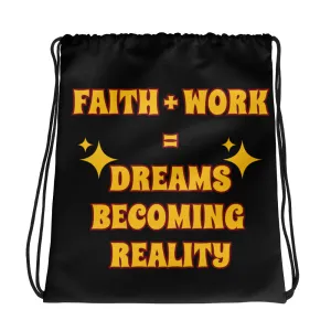 Faith   Work Drawstring bag