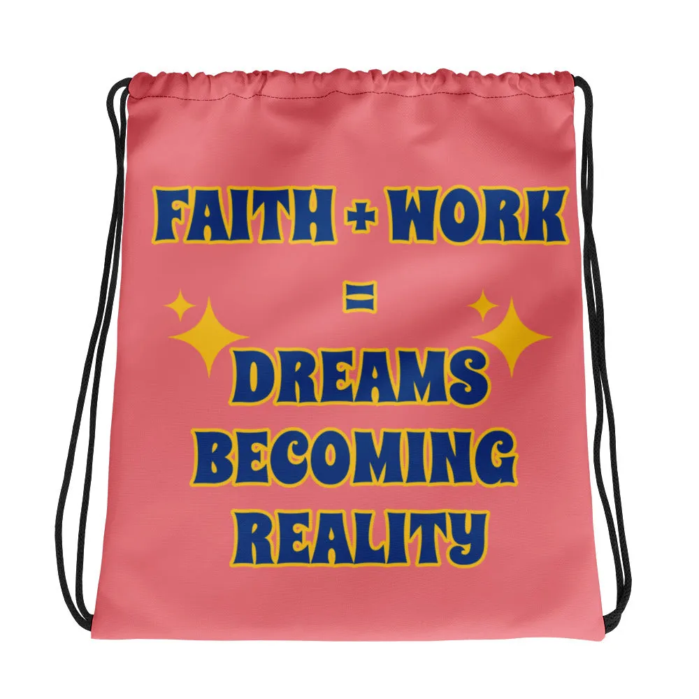 Faith   Work Drawstring bag