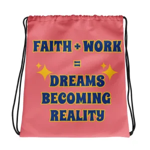 Faith   Work Drawstring bag