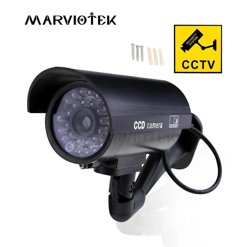 Fake CCD Waterproof  security camera with Flickering  LED